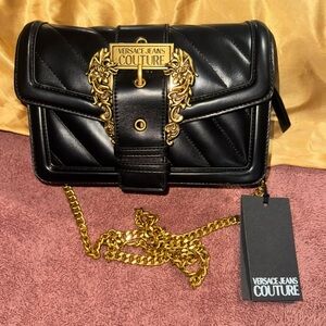 NEW 🖤🐝Versace couture Black and Gold Women's Bag